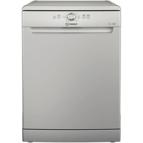 Indesit Fast&Clean Freestanding Dishwasher - Silver