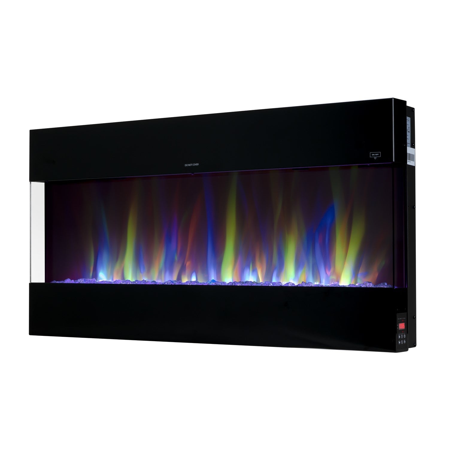 Black 60inch Wall Mounted Electric Fireplace - AmberGlo