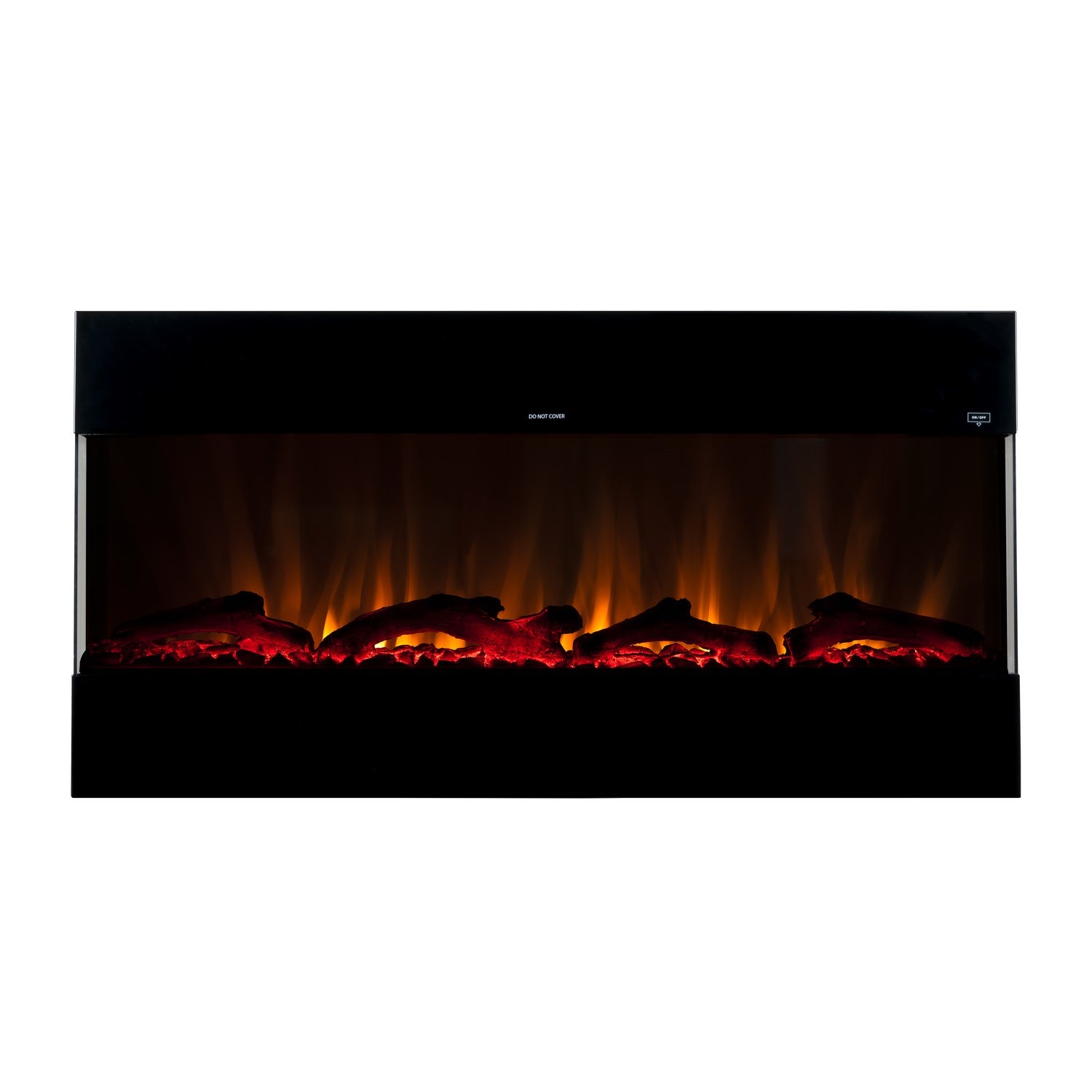 Black 60inch Wall Mounted Electric Fireplace - AmberGlo