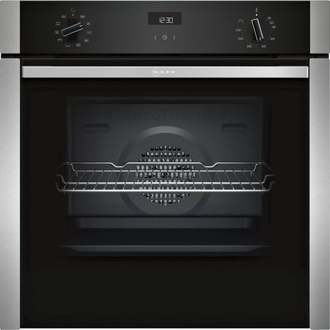 Neff N50 Slide & Hide Electric Single Oven - Stainless Steel