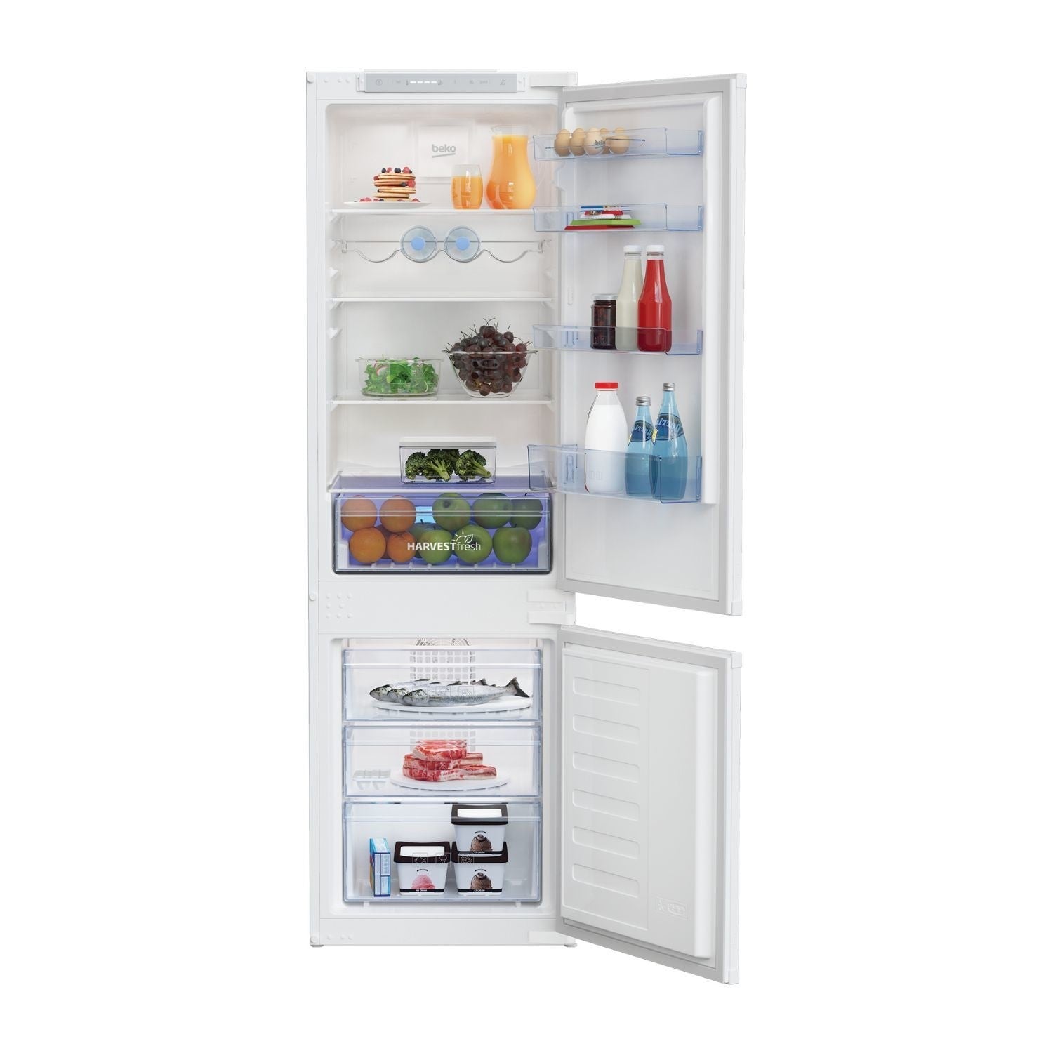 Beko 262 Litre 70/30 Integrated Fridge Freezer - White