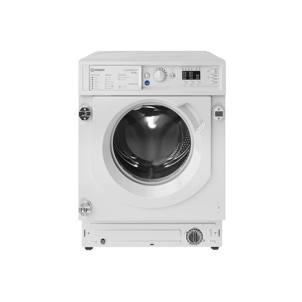 Indesit Push&Go 8kg Wash 6kg Dry 1400rpm Integrated Washer Dryer - White