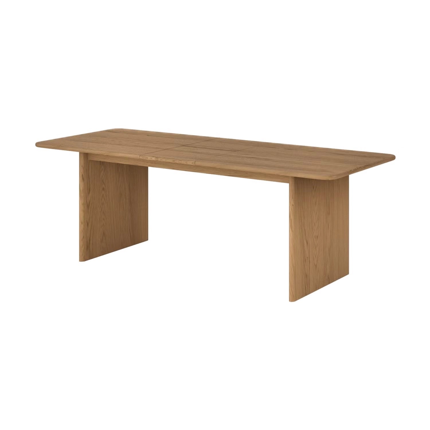 Large Oak Extendable Dining Table - 180-220cm - Seats 6 - 8 - Mia