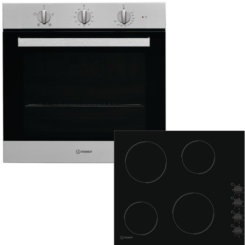 Indesit Electric Oven and Ceramic Hob Pack