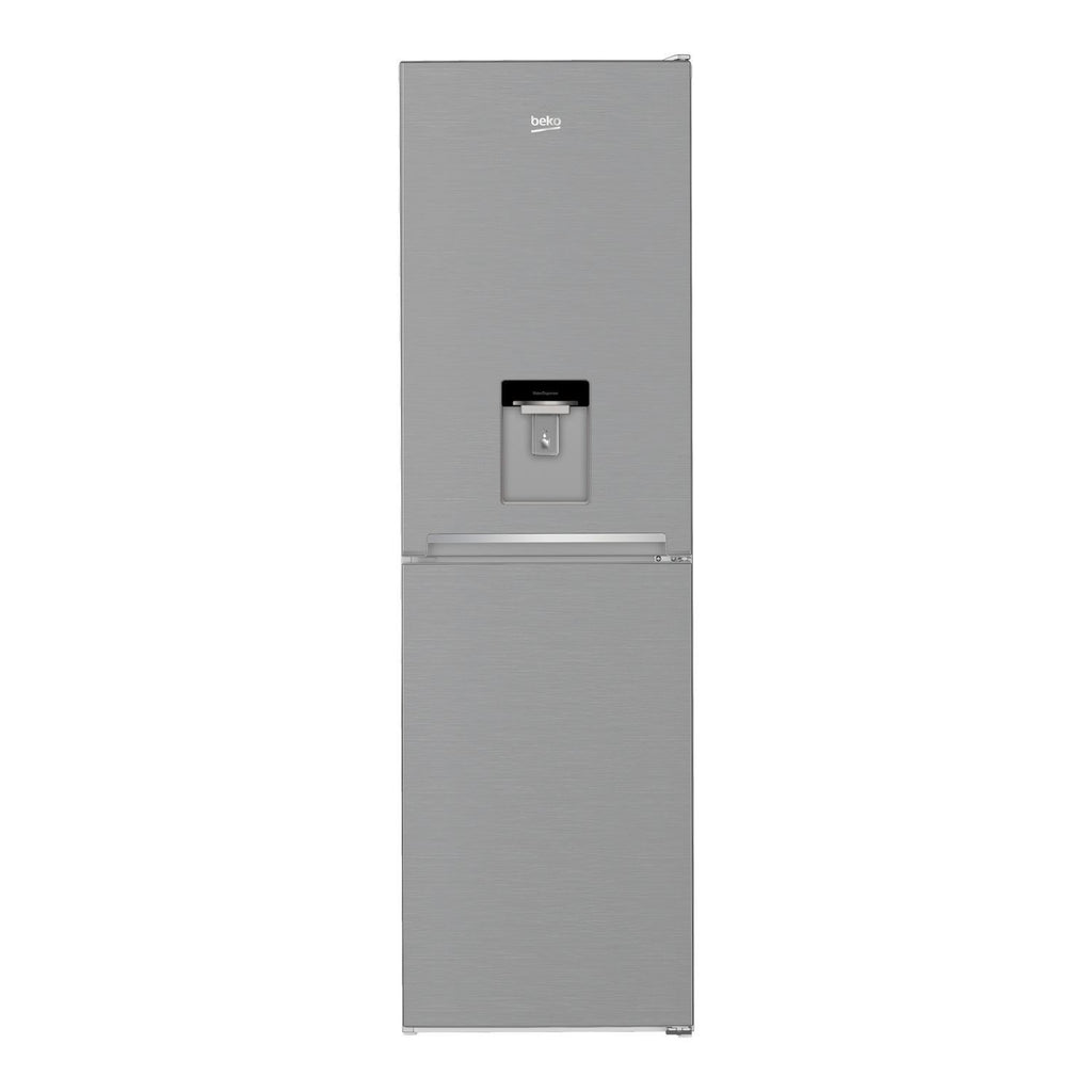 Beko 270 Litre 50/50 Freestanding Fridge Freezer with Water Dispenser - Stainless Steel