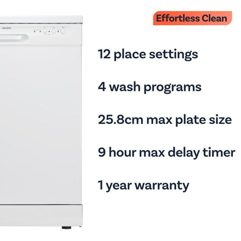 electriQ Freestanding Dishwasher - White