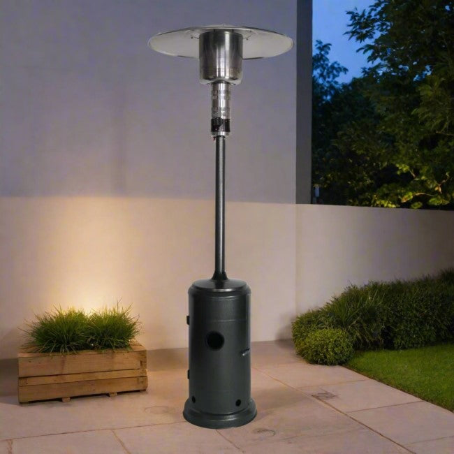 electriQ Mushroom Outdoor Gas Patio Heater - Black