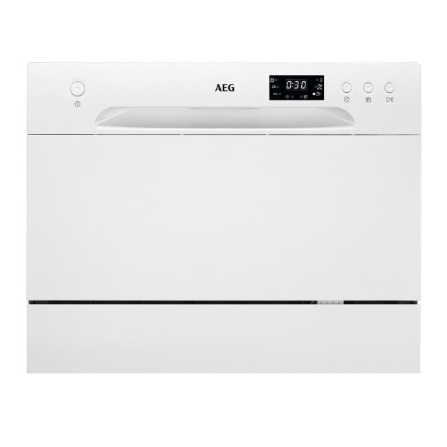 AEG Series 6000 Compact Table Top Dishwasher - White