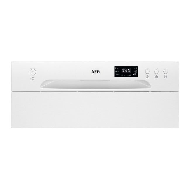 AEG Series 6000 Compact Table Top Dishwasher - White