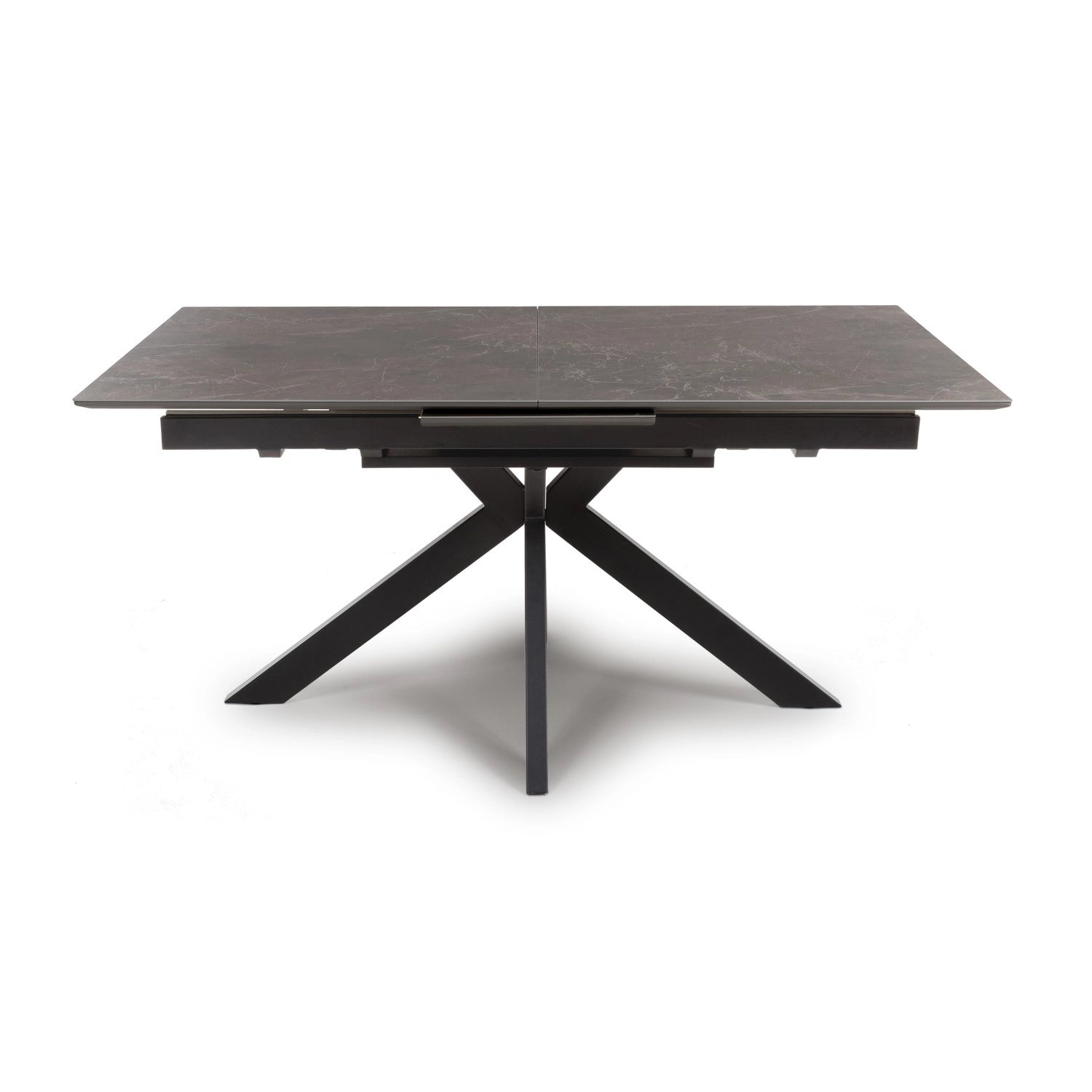 Brown Marble Effect Extendable Dining Table - Carmen