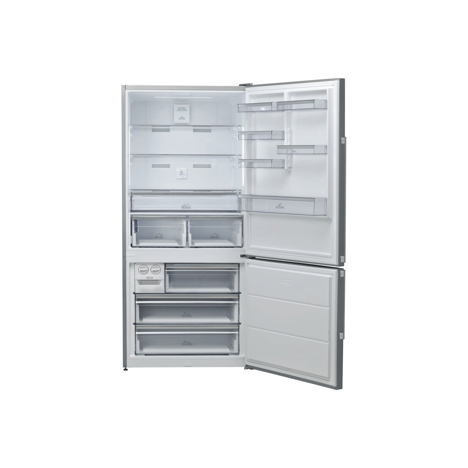 Hotpoint 588 Litre 60/40 Freestanding Fridge Freezer - Inox