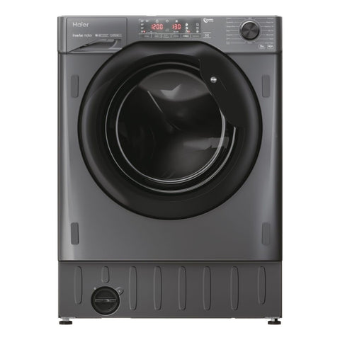 Haier Series 4 9kg 1600rpm Integrated Washing Machine - Graphite