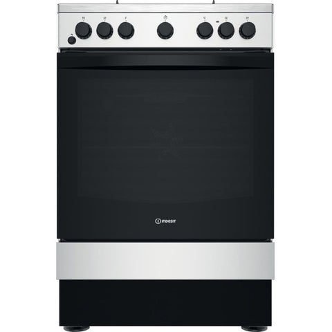 Indesit 60cm Dual Fuel Cooker - Silver