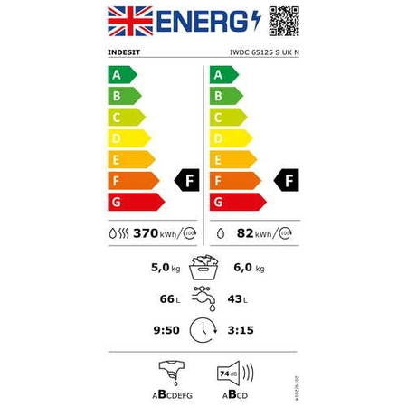 Indesit EcoTime 6kg Wash 5kg Dry 1200rpm Washer Dryer - Silver