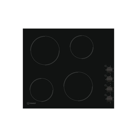 Indesit 58cm 4 Zone Knob Control Ceramic Hob