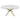 Round to Oval White Marble Effect Extendable Dining Table with Gold Legs - Seats 4 - 6