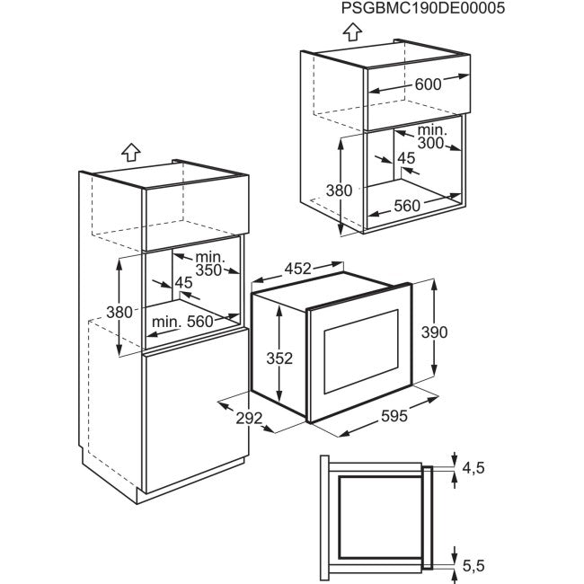 Zanussi Series 20 Built-In Microwave - Stainless Steel