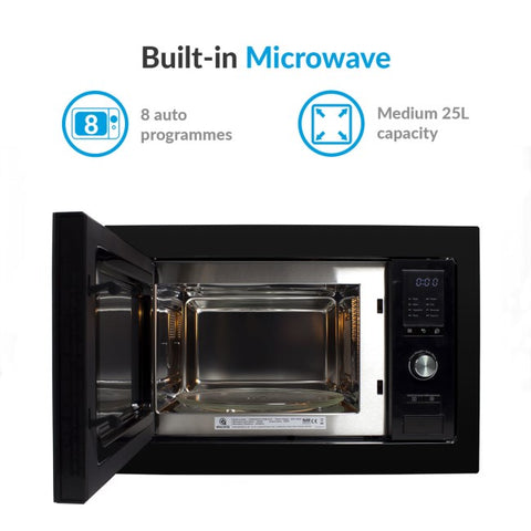 electriQ Built-In Microwave - Black