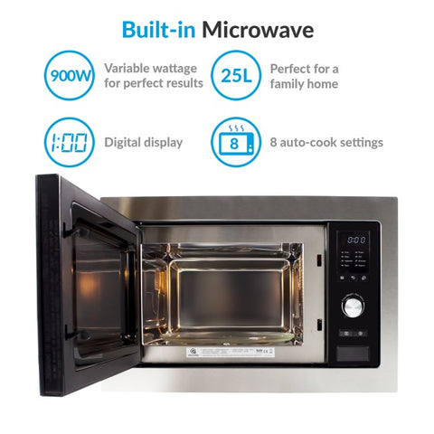 electriQ Built-In Microwave - Stainless Steel